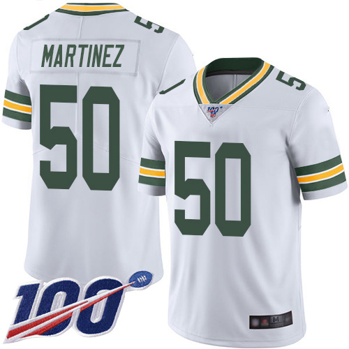 Green Bay Packers Limited White Men #50 Martinez Blake Road Jersey Nike NFL 100th Season Vapor Untouchable